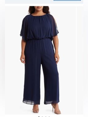 Marina Split Sleeve Chiffon Jumpsuit